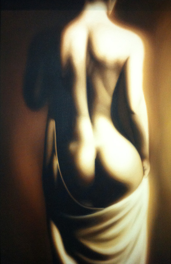 Woman's back painting - Unknown Artist Woman's back art painting